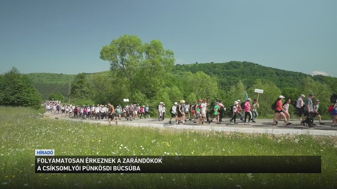 Folyamatosan érkeznek a zarándokok a  csíksomlyói búcsúba