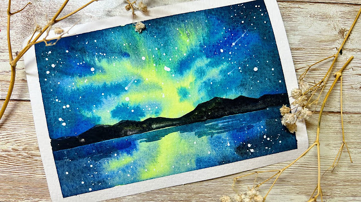 中文讲解：水彩极光星空