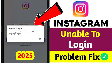 Instagram Unable to log in An unexpected error occurred problem | instagram login problem 2025