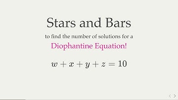 Stars-and-Bars to Find the Number of Solutions of a Diophantine Equation!