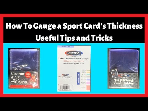 Sports Card Thickness Chart