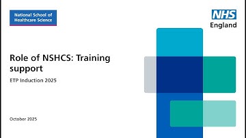 Rol van de NSHCS: Opleidingsondersteuning (ETP Inductie 2025)