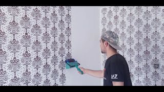 Новый Узорный валик. Простой Способ Использование. Painting Roller Wall😊🎆