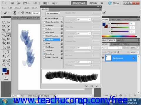 Photoshop CS5 Tutorial Miscellaneous Brush Settings Adobe Training Lesson 6.10