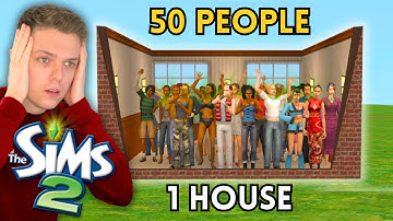 I forced 50 people to live together in The Sims 2