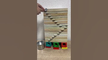 【1円玉】本日のピタゴラスイッチ #marblerun #dominos #rubegoldberg #woodentoys #ピタゴラスイッチ #tiktok #asmr #marblerace