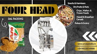 Four Head Pouch Packing Machine | Automatic Pouch Packaging Machine | Arceus India #packingmachine