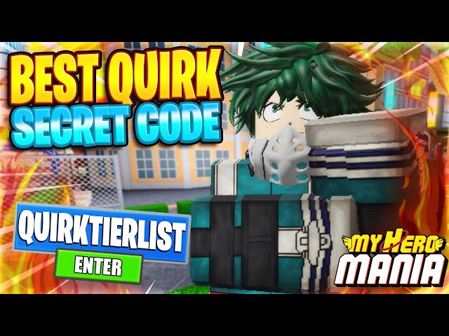 New Codes] Best Quirk in My Hero Mania Tier list! (Strongest Quirks) 