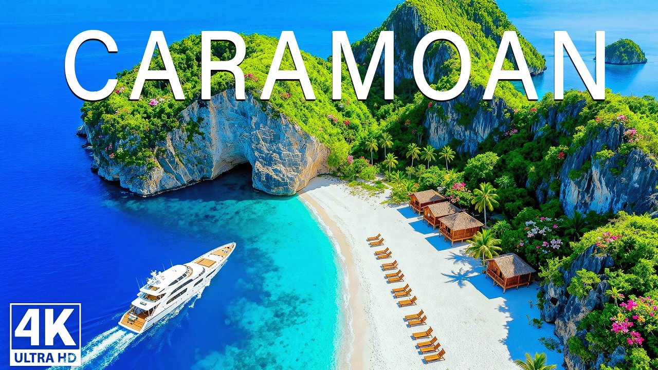 4K Caramoan 2026 🇵🇭 – Limestone Islands, Turquoise Bays  Aerial Travel • Deep House Playlist