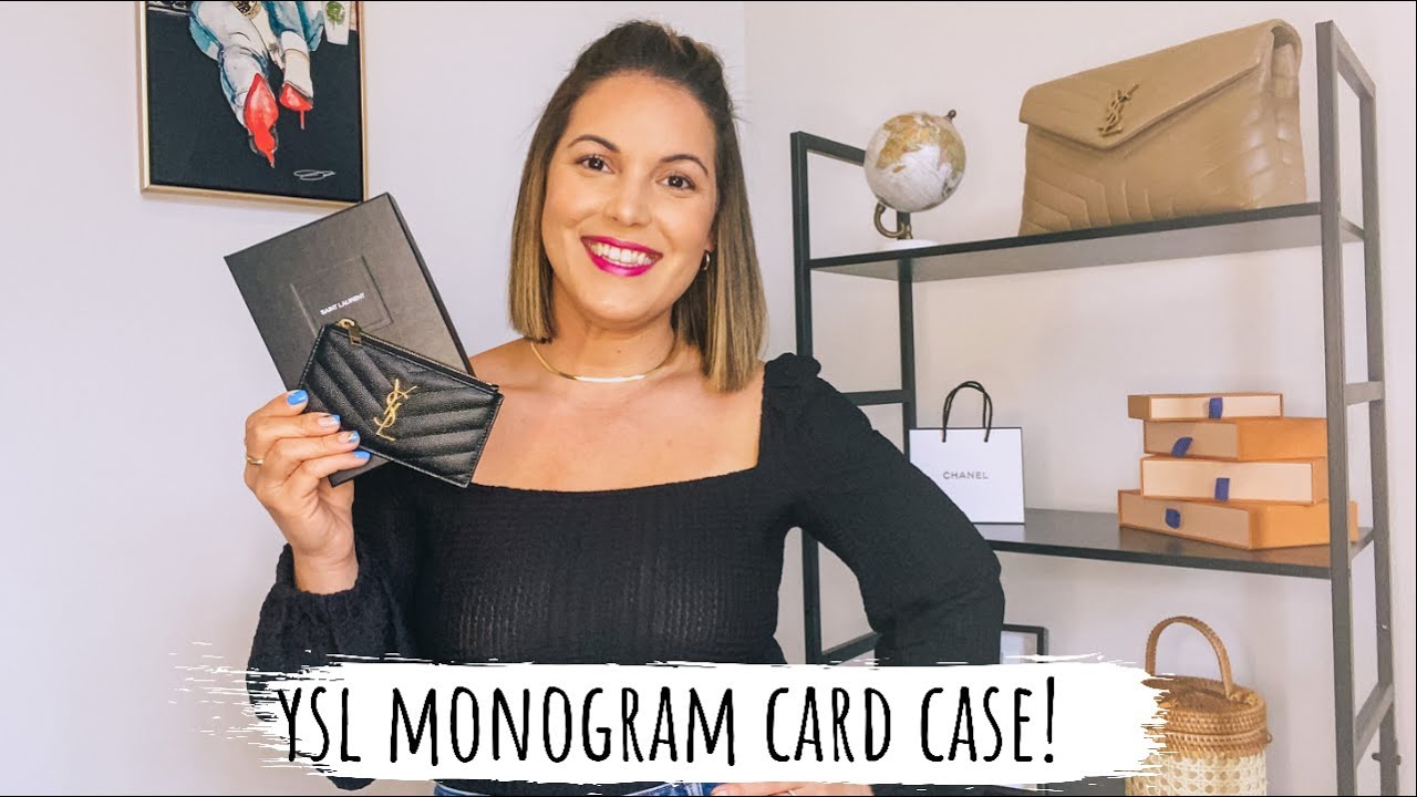 Zip Fragments YSL Monogram Pouch Card Case Wallet