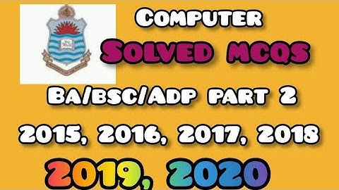 Computer solved mcqs 2015 to 2020 || Past 5 year solved computer mcqs