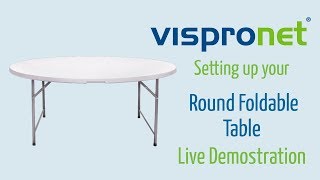 Round Foldable Table - Vispronet