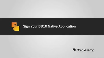 Sign your BB10 Native Application