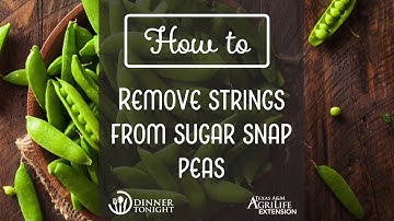 Remove Strings from Peas - How to