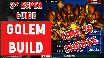 FFBE Golem 3 Star Esper Build Guide