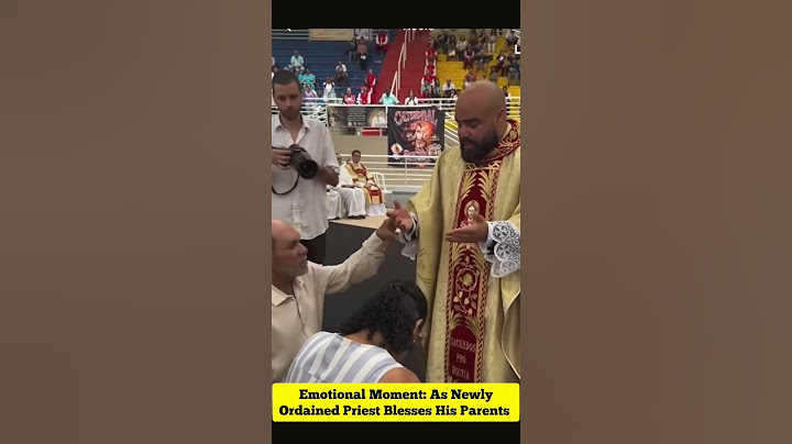 Emotional Moment as Newly Ordained Priest Blesses His Parents #catholicchurch #priest #catholic