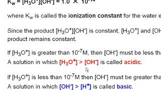 Kw and the Autoionization of Water