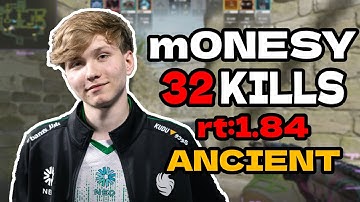🔥32 KILLS m0NESY rt:1.38 w/f0lya l EU FACEIT RANKED (ancient) | Jun 19, 2025 #cs2 #pov