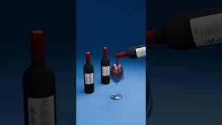 "Fluid Flow: Wine's Graceful Pour in 3D Liquid Simulation"