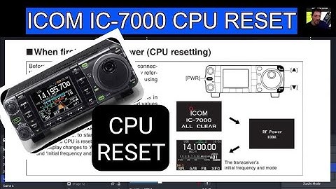 ICOM IC-7000 FACTORY RESET / CPU RESET