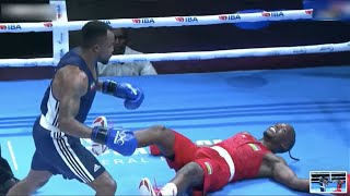በዝረራ የሚታወቀው ተመስገን ምትኩ አሁንም ተጋጣሚውን ዘርሮት ለፍፃሜ አልፏል. Temesgen of Ethiopia knocks out 3 times in 2 round