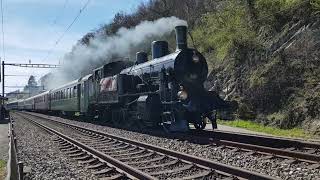 Le Train À Vapeur Whisky Train Entre St-Blaise Et Cornaux Le 10 Avril 2022.