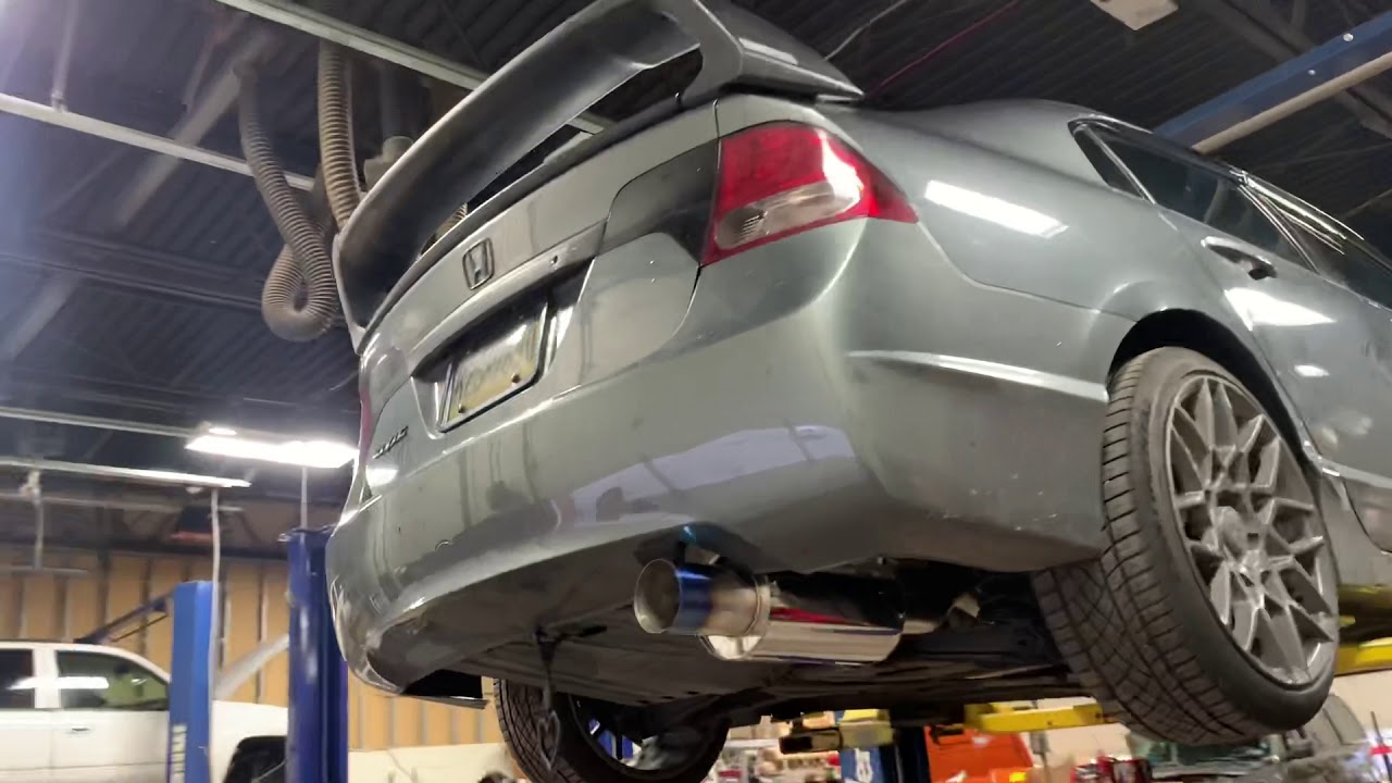 8th gen Civic SpecD Exhaust Install YouTube