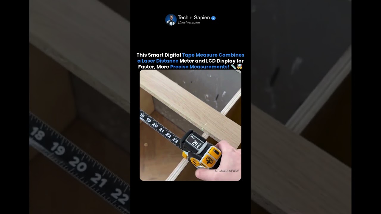 This Smart Digital Tape Measure Uses a Laser and LCD for Fast, Ultra-Precise Measurements! 📏⚡🤯