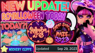NEW HALLOWEEN ROYALE HIGH UPDATE ADDED NEW BADGES! ROYALLOWEEN COMING TODAY! ROBLOX Royale High Tea