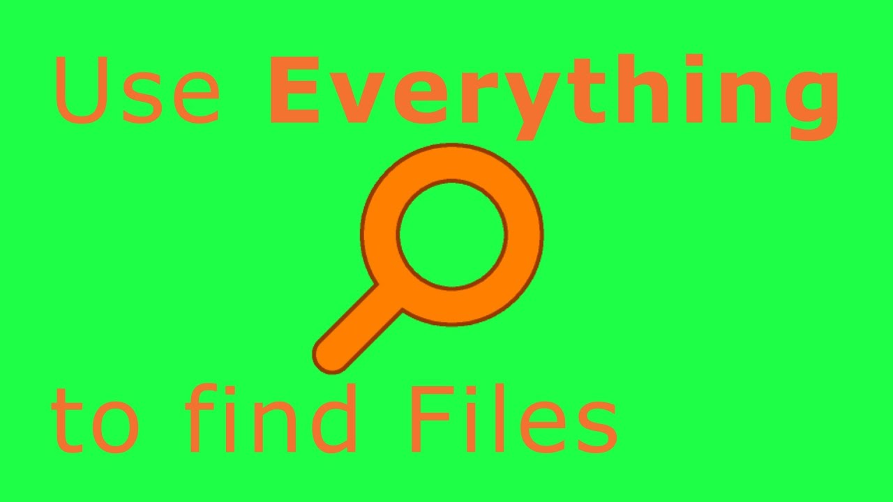 Use everything to find files youtube