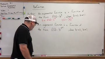 HW 4.1 Exponential Functions (1) – Definition(s) of an Exponential Function