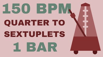 Metronome Click Track - 1 Bar Quarter to Sextuplet Notes 150 bpm - Smartronome
