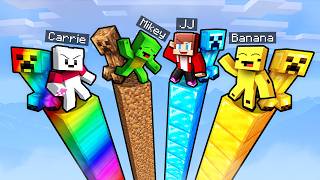 JJ and Mikey vs Friends: CREEPER TOWER BATTLE in Minecraft!