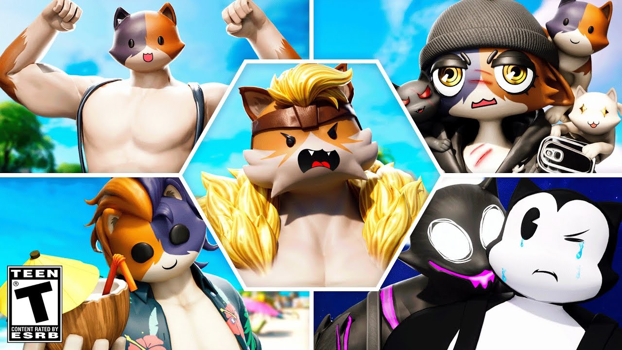 The Evolution of Meowscles Family in Fortnite | From Buff Cat to Marvel Mashup