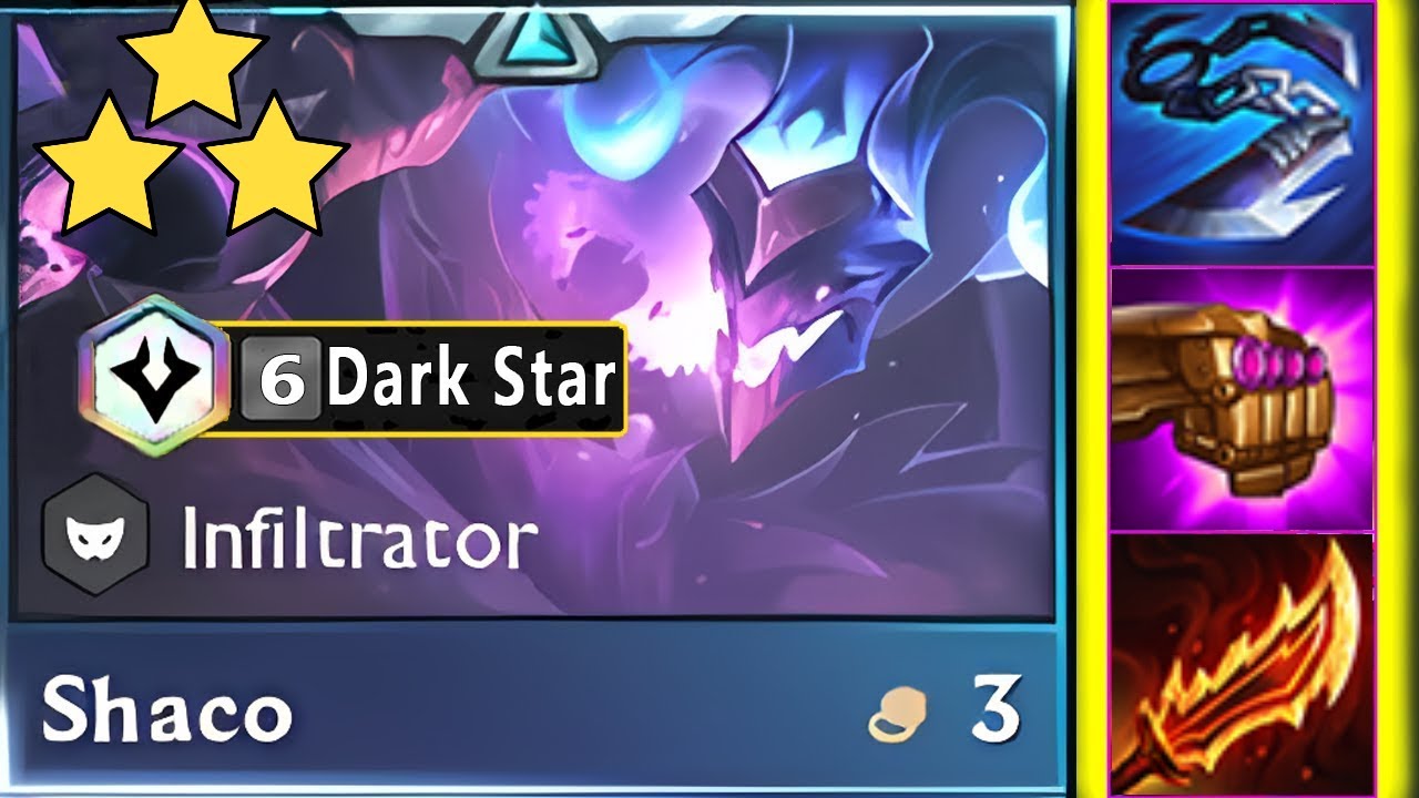 3 Star Shaco! ⭐⭐⭐ | 6 Dark Star | TFT Set 3.5 Galaxy Revival