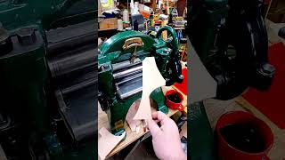 Antique Leather Splitting Machine Test Run! #leather