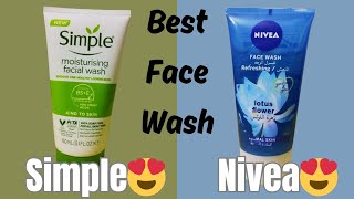 Simple Moisturizing Facial Wash | Nivea Refreshing Face Wash | Best Face Washes