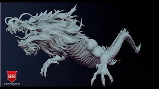 Chinese Dragon Zbrush Sculpt Model 3D