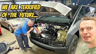 видео: ПОСЛЕ РАЗБОРКИ Tesla Cybertruck мой автослесарь решил ВЫЙТИ НА ПЕНСИЮ!!! И мы нашли неисправность? картинка: ПОСЛЕ РАЗБОРКИ Tesla Cybertruck мой автослесарь решил ВЫЙТИ НА ПЕНСИЮ!!! И мы нашли неисправность?