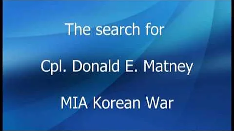 Coffee and Conversation, 373: Tome & Sandy Gromley - Finding Donald E. Matney, MIA, Korea