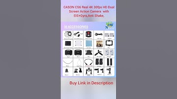 CASON CS6 Real 4K 30fps HD Dual Screen Action Camera for Vlogging with EIS+Gyro,Anti Shake.