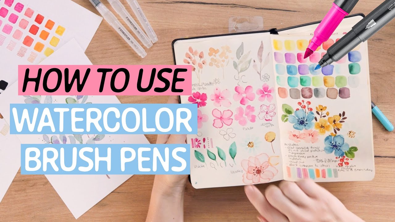 How To Use BRUSH PENS Correctly STAEDTLER Art Class YouTube