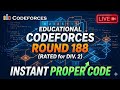 Live Solving Educational Codeforces Round 188 (Div. 2) | Competitive Programming |C. Spring