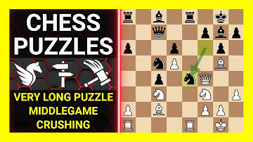 Chess Puzzles to Practice. Themes: Very long puzzle, Middlegame, Crushing. Learn Chess