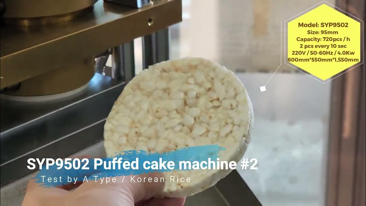 Puffed rice cake machine SYP9502 test with Korean rice _ How to make puffed rice cakes YouTube