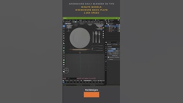 Minute Models Diningware Basic Plate | AR3Designs Daily Blender 3D Tips