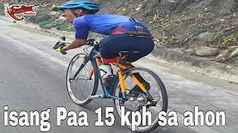 isang Paa naka ngiting umahon sa kennon Road ng 15 kph ginawang Patag ang ahon