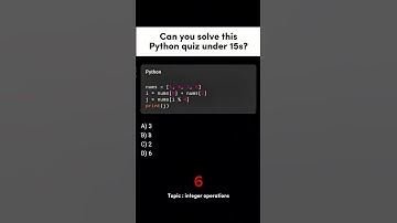 Solve this python quiz and comment your answer!! #python #pythondev #programming #pythonprogramming