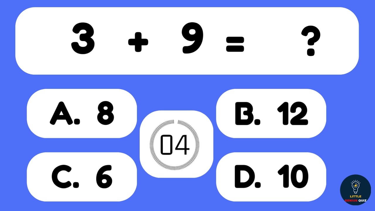 Monus Math Plus and Minus Math Quiz for Kids | 20 New Addition & Subtraction ...
