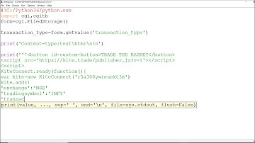 Place the Basket Orders in Zerodha with the help of a Customized GUI Interface  p.2